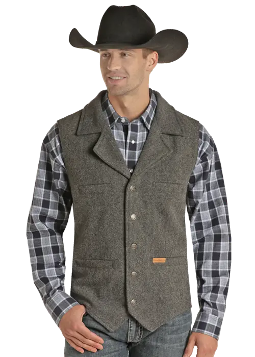 Men's Panhandle Slim Montana Charcoal Vest 1