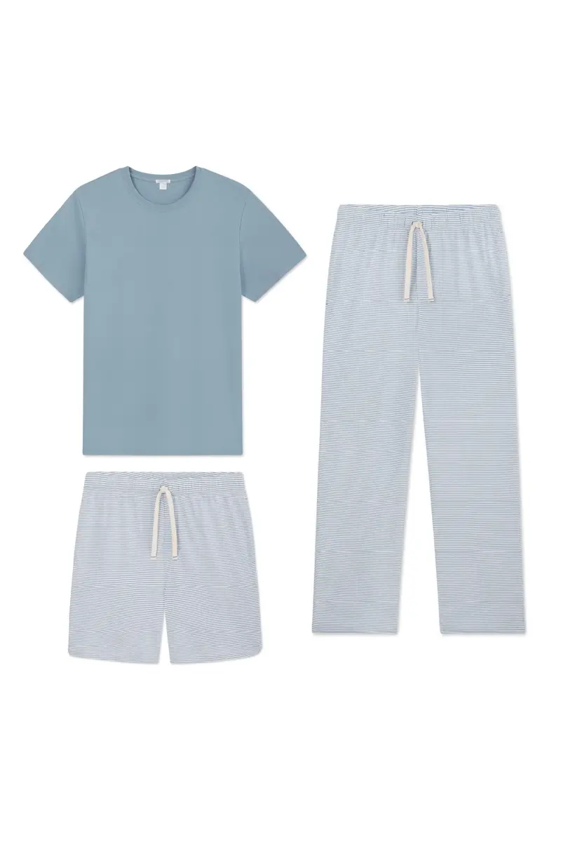 Men's Pima Sleep Bundle In Anchor Blue 1