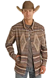 Men's Rock & Roll Cowboy Aztec Shirt Jacket 1