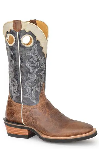 Men's Roper Ride'em Cowboy Tan Boot 1