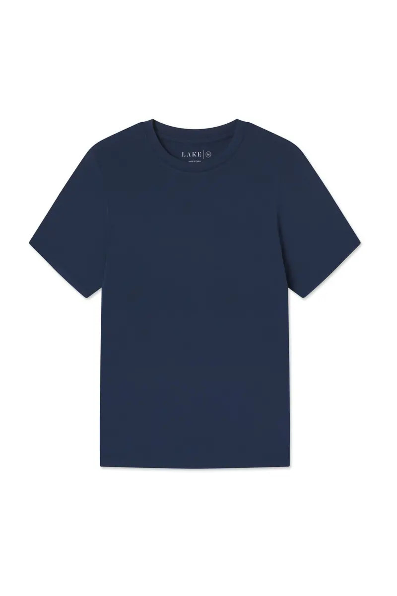 Men's Short Sleeve Bamboo Tee In Sea Depth 1
