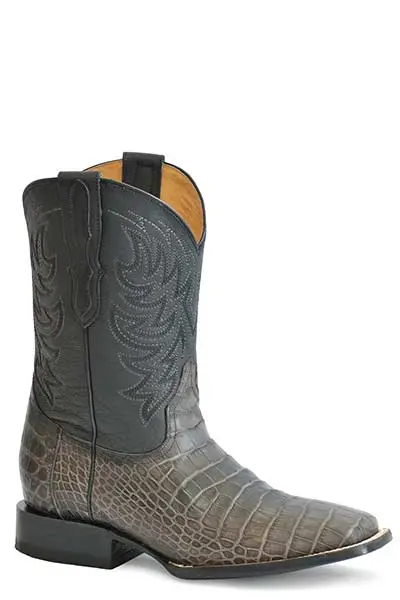Men's Stetson Aces Alligator Grey Boots 1