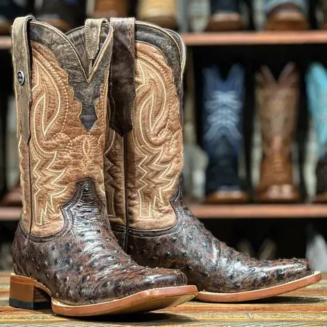Men's Tanner Mark Ostrich Print Boot 1
