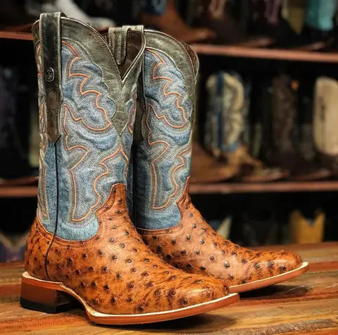 Men's Tanner Mark Print Ostrich Boot 1
