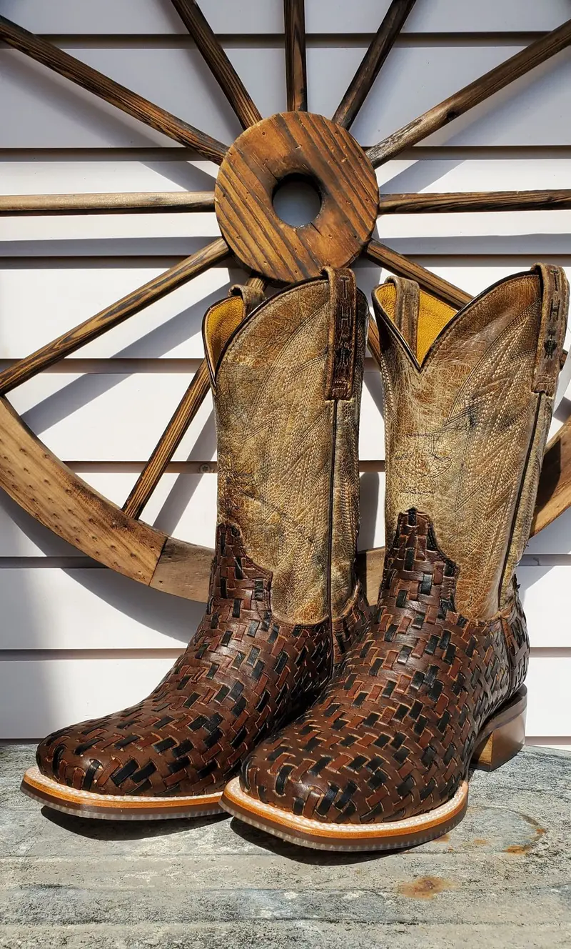 Men's Tin Haul Wickered Bull Riding Sole Boot 1