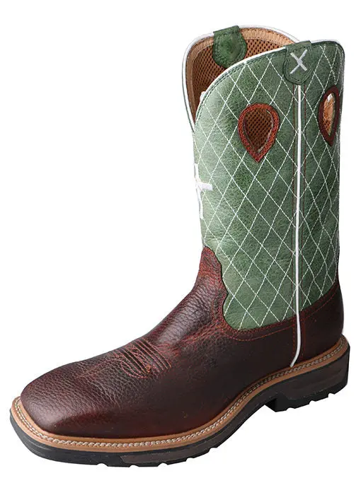 Men's Twisted X Green Lite Western Work Boot 1