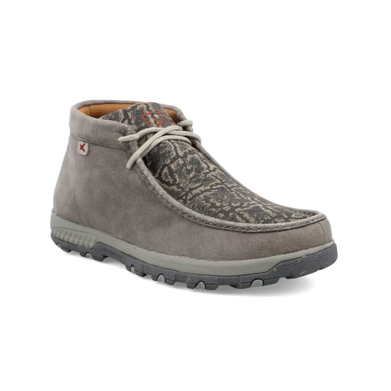Men's Twisted X Grey Elephant Print Chukka Driving Moc 1