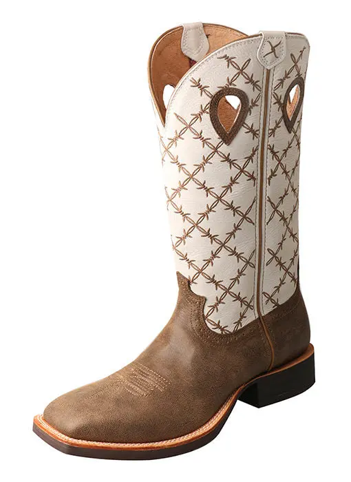 Men's Twisted X White Ruff Stock Boot 1
