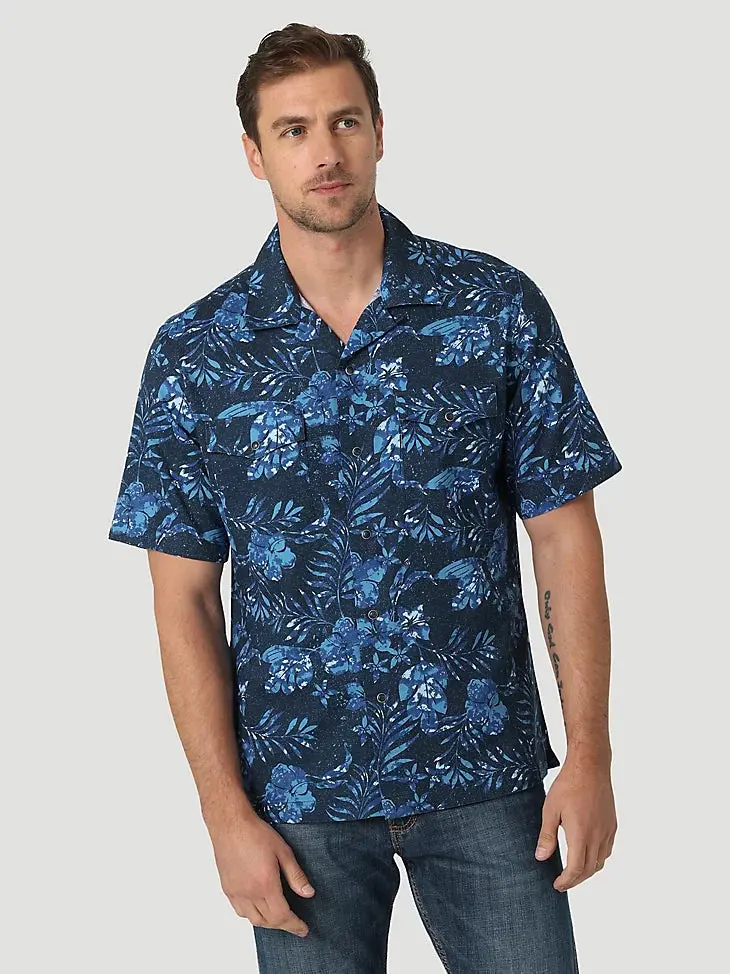 Men's Wrangler Blue Coconut Cowboy Snap Shirt 1