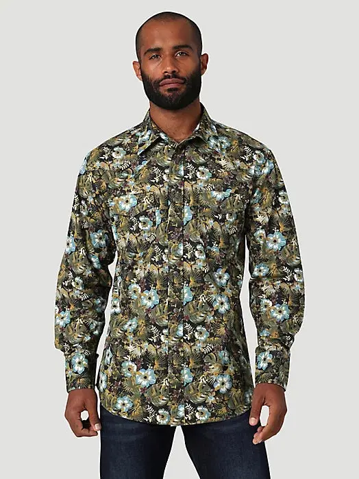 Men's Wrangler Coconut Cowboy Floral Snap Shirt 1