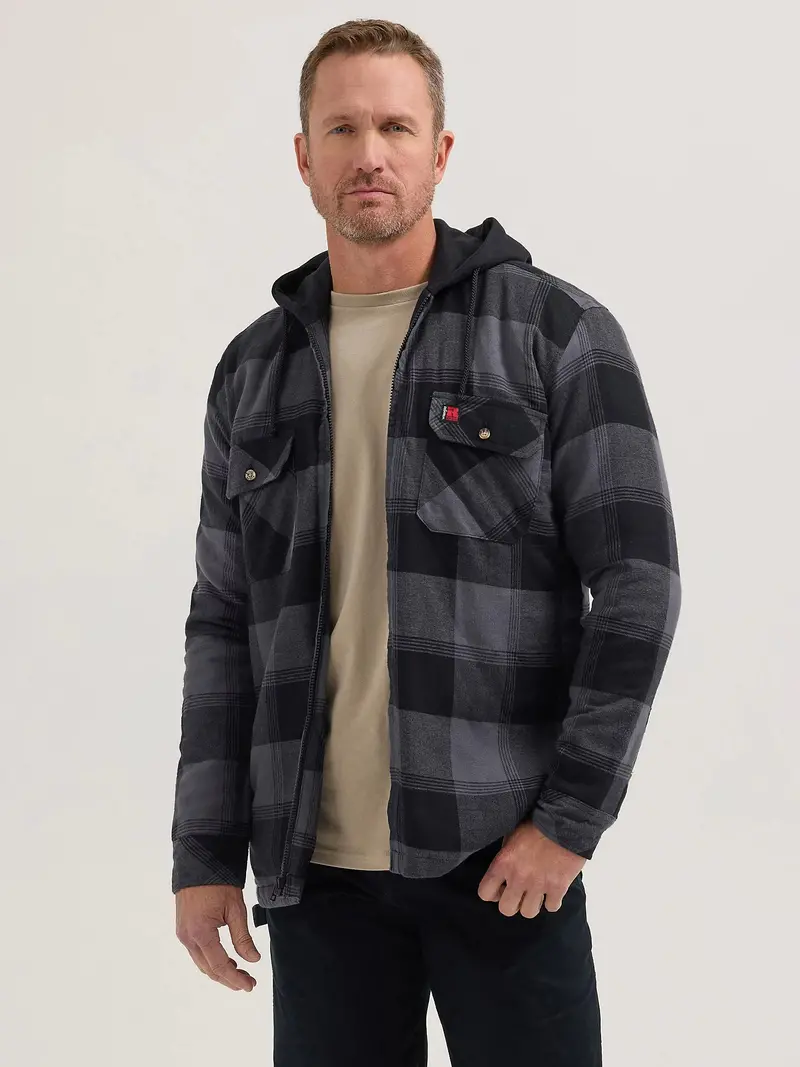 Men's Wrangler Hooded Flannel Jacket 1