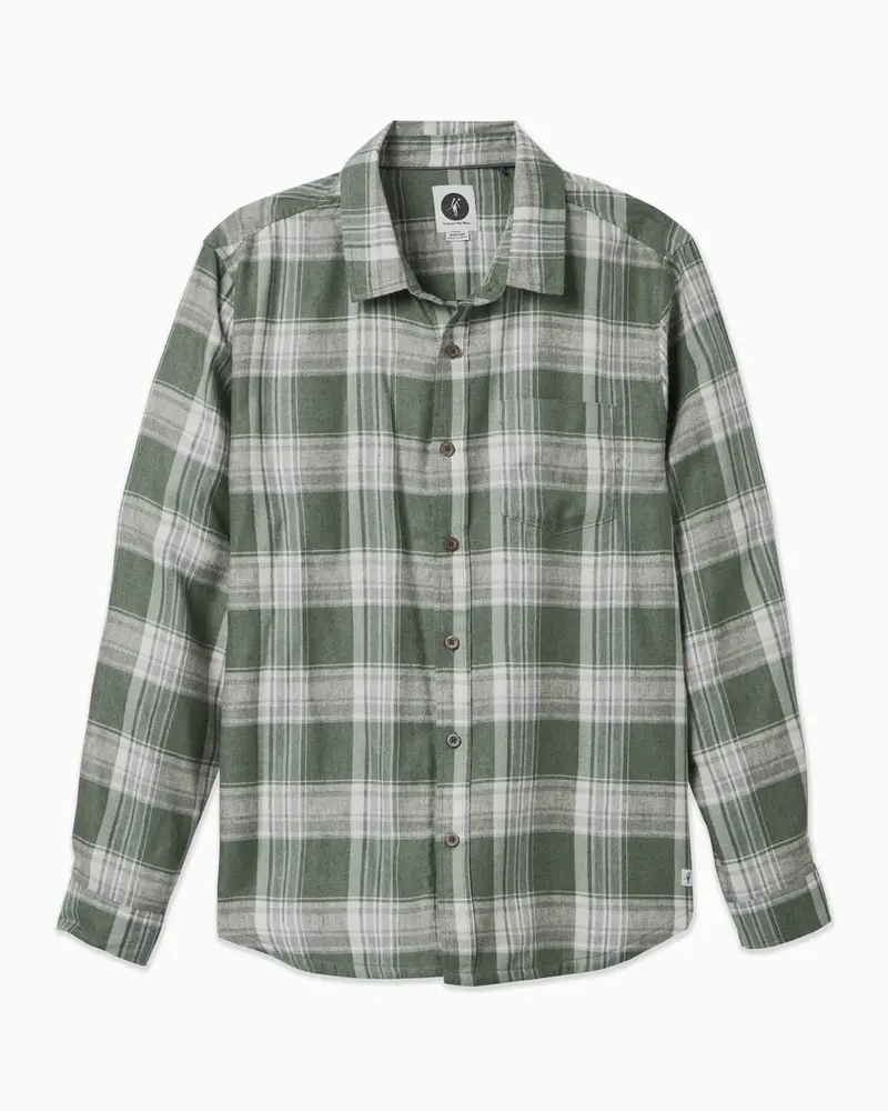 Monarch Flannel | Olive Plaid 1
