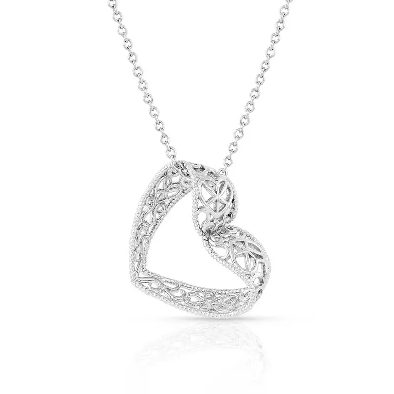 Montana Silversmith Hanging By A Heartstring Silver Necklace 1