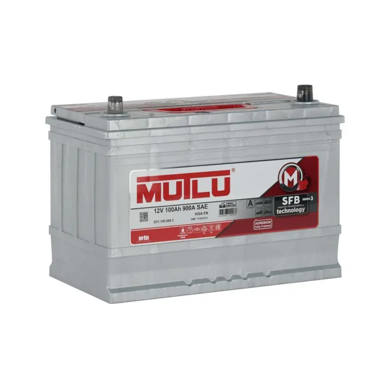 Mutlu 12 Volt 100 Amper Yüksek Düz Akü  Üretimüretim Yılı: 2024 1