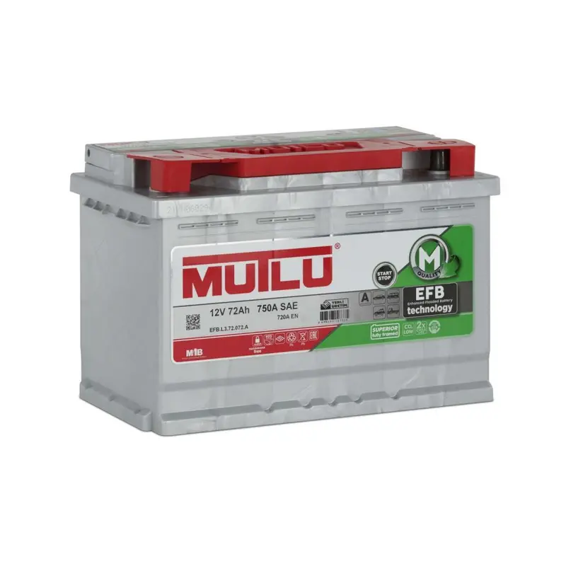 Mutlu 12 Volt 72 Amper Efb Start Stop Üretim Yılı: 2024 1