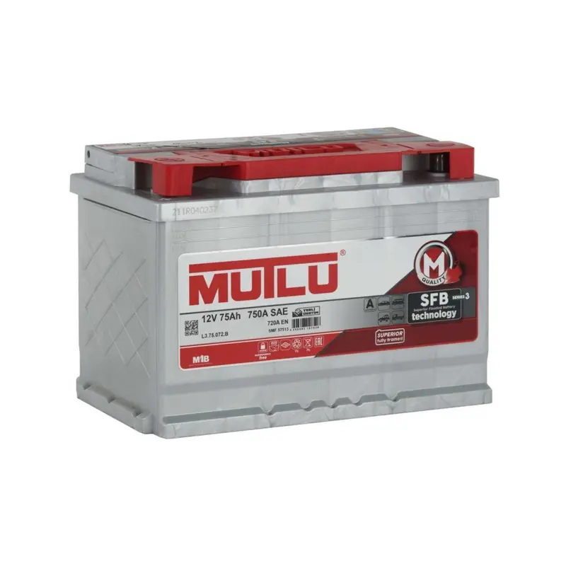 Mutlu 12 Volt 75 Amper Ters Kutup Üretim Yılı: 2024 1