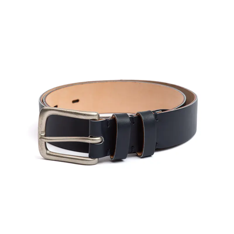 Navy Calf Leather Belt 1