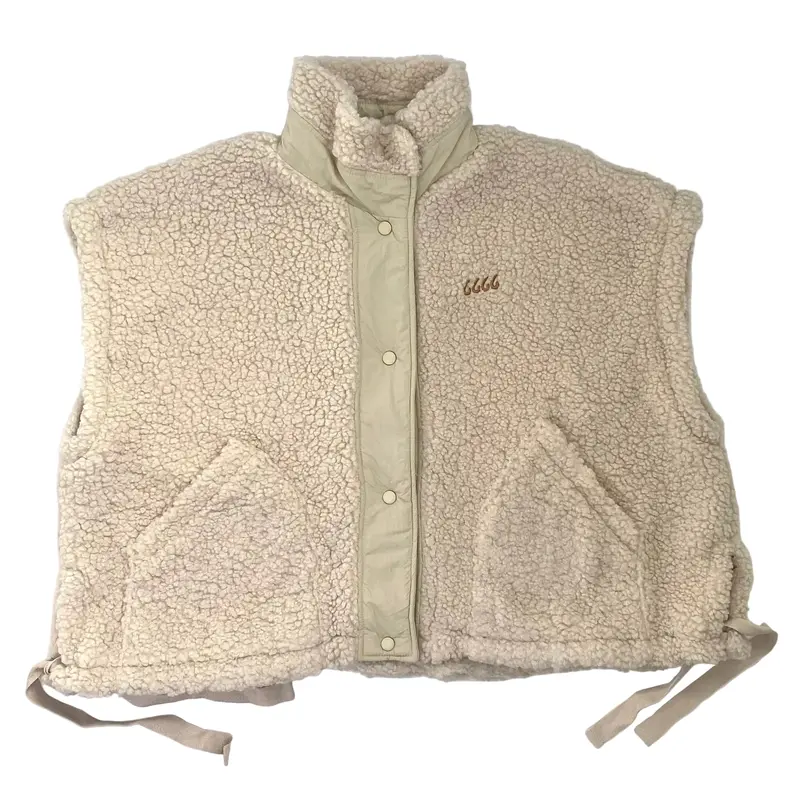 Oversized Sherpa Fleece Layering Vest 1