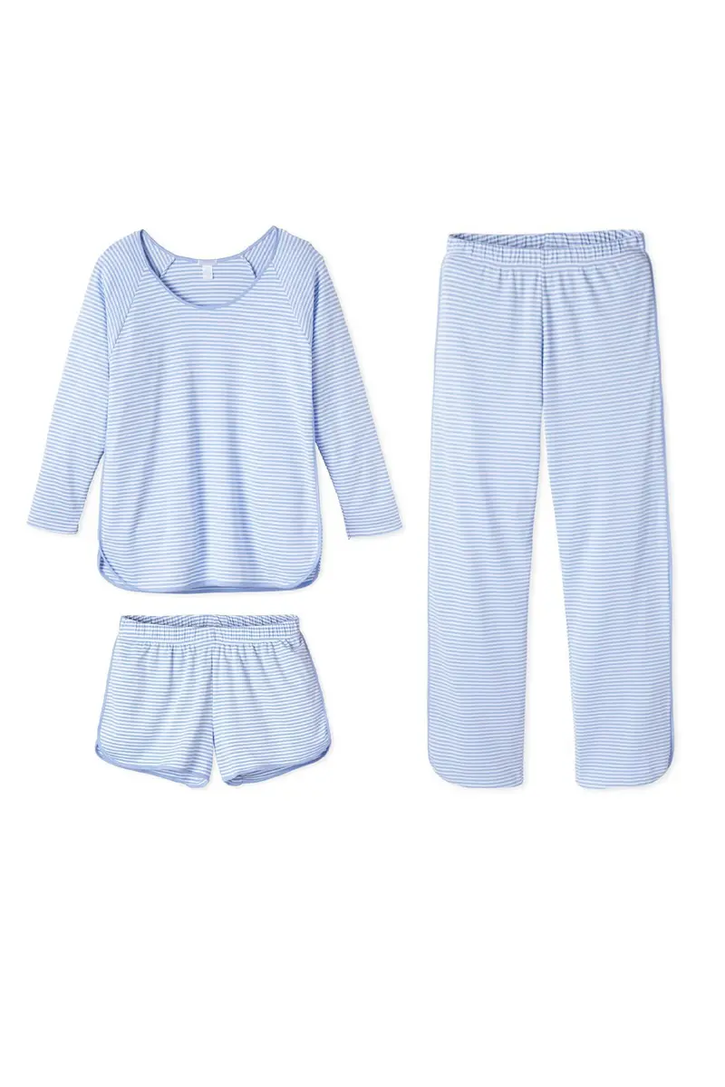 Pima Long Sleeve Bundle In Hydrangea 1