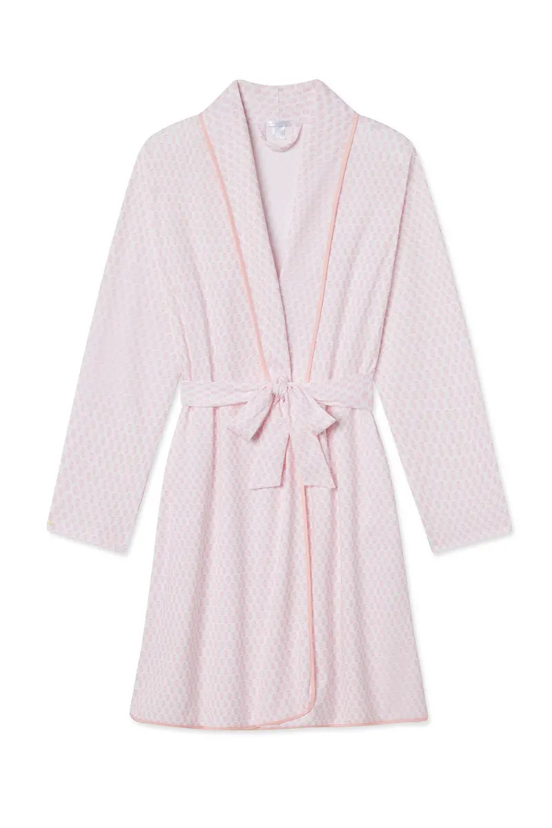 Pima Robe In English Rose Blockprint 1