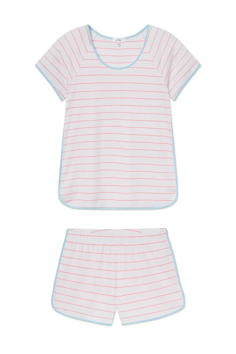Pima Shorts Set In Gelato Boating Stripe 1