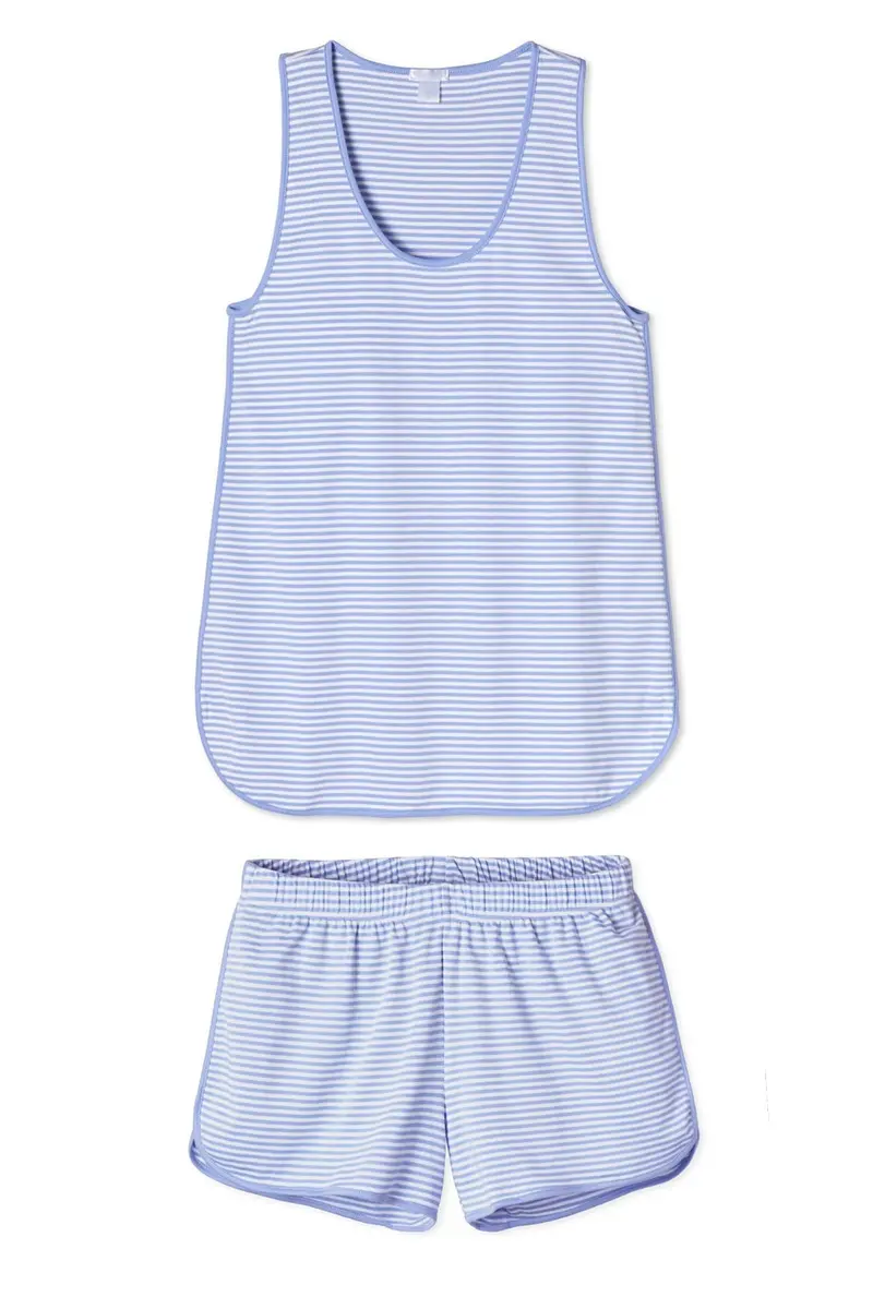 Pima Tank-Short Set In Hydrangea 1