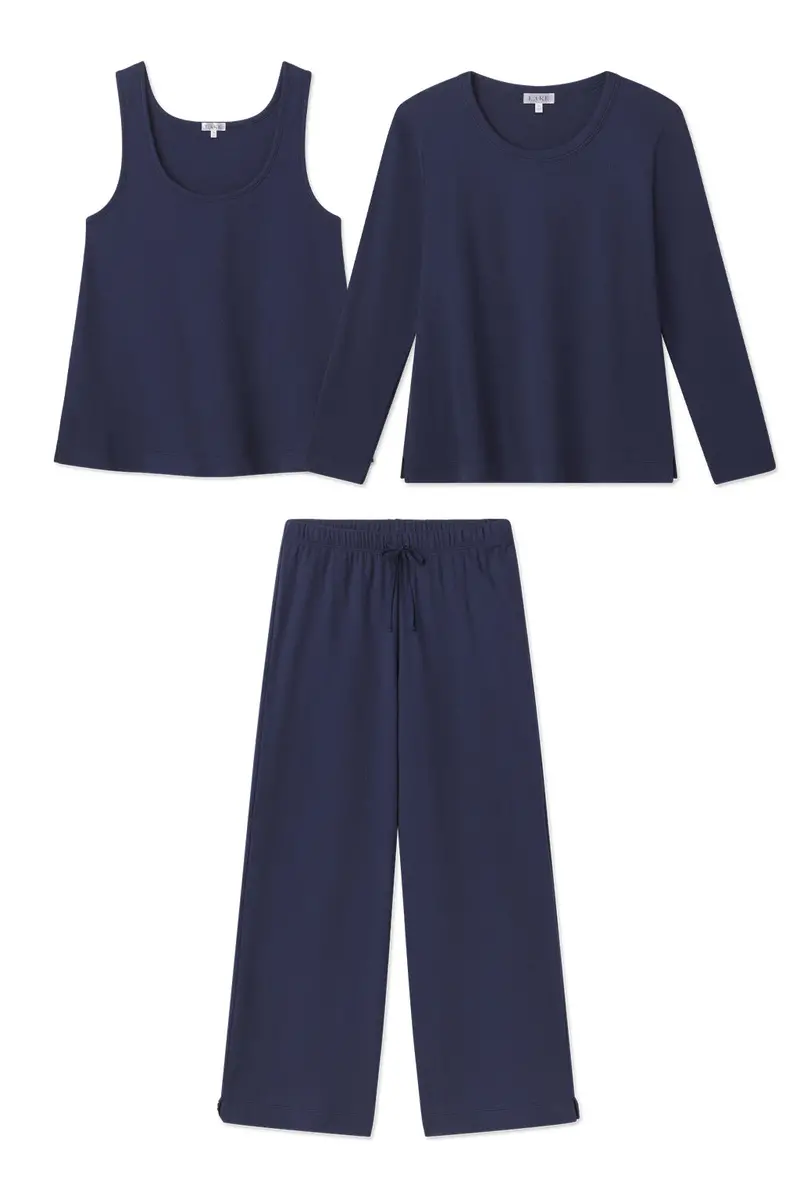 Pointelle Pants Bundle In English Navy 1