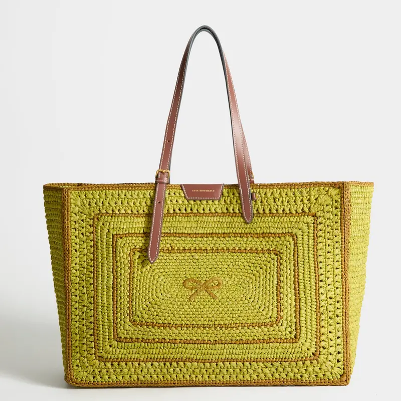 Raffia E/W Bow Tote 1