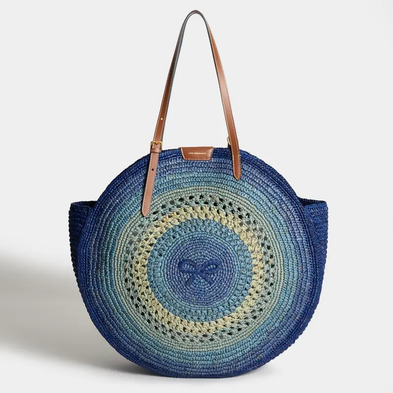 Raffia Round Bow Tote 1