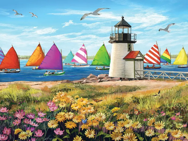 Rainbow Fleet (1839Pz) - 500 Piece Jigsaw Puzzle 1