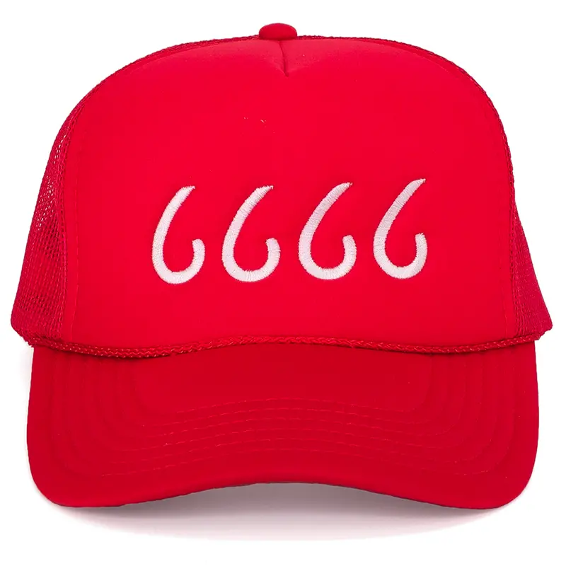 Red 5 Panel Trucker 1