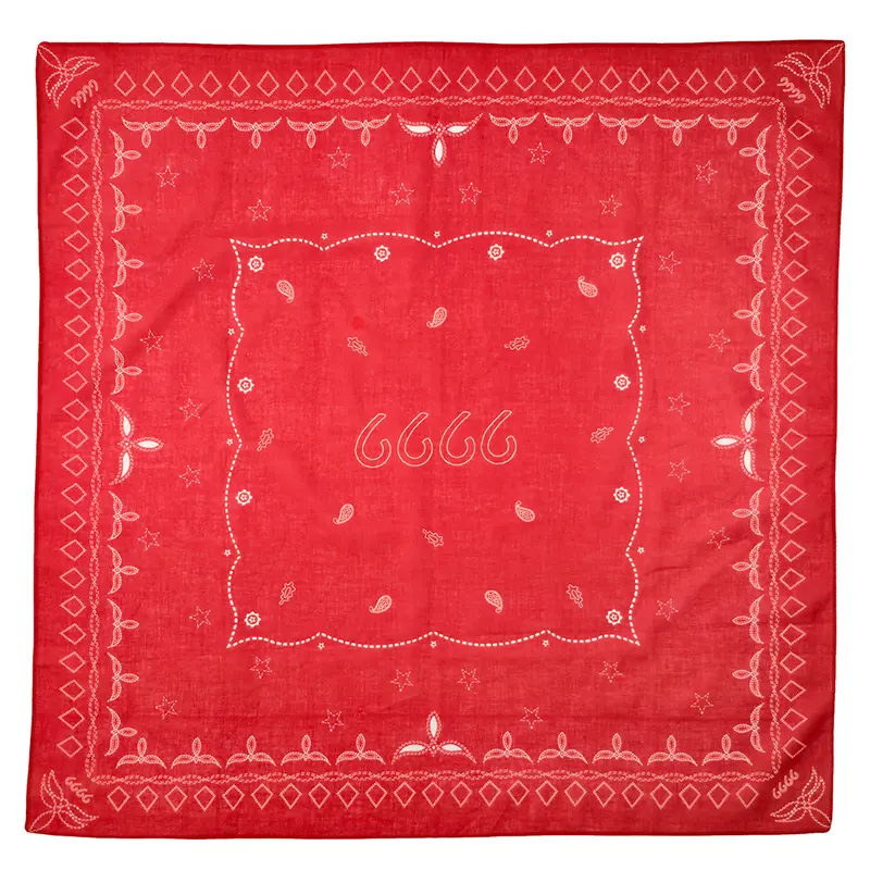 Red Cotton Bandana 25X25 1