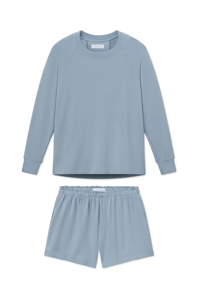 Relax Shorts Set In Dusty Blue 1
