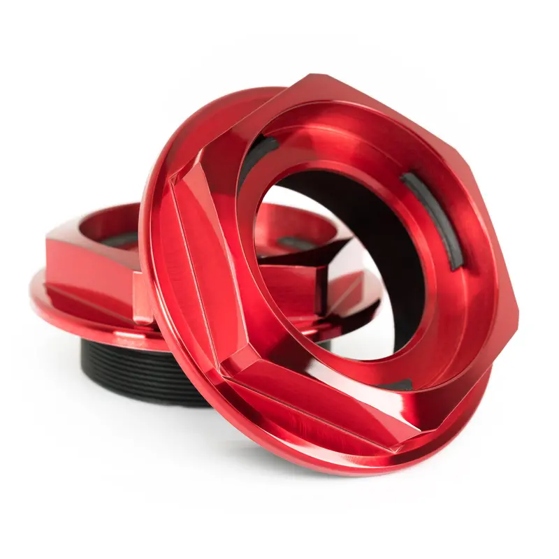 Rotiform Zentralverschluss Nabendeckel – Candy Rot Optik 1
