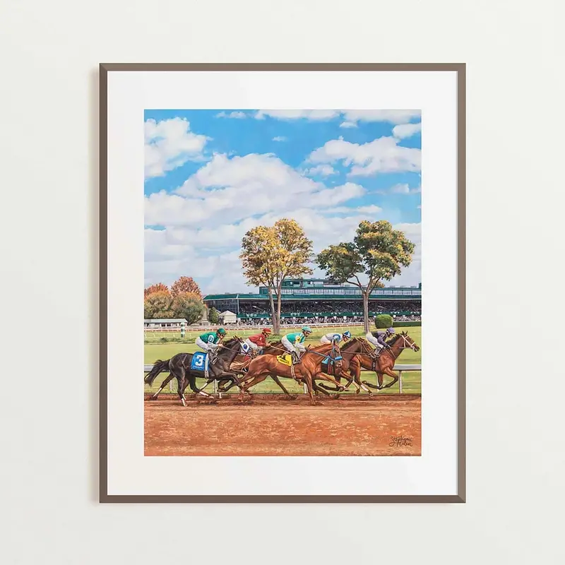 Stephanie Hilen Fall Into The Backstretch 8X10 Print 1
