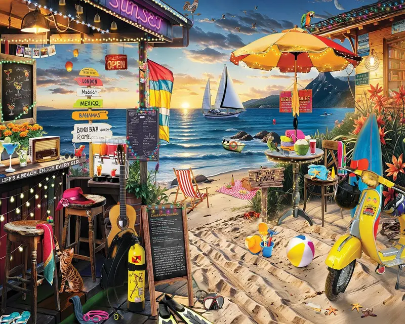 Sunset At The Beach (2133Pz) - 1000 Piece Jigsaw Puzzle 1