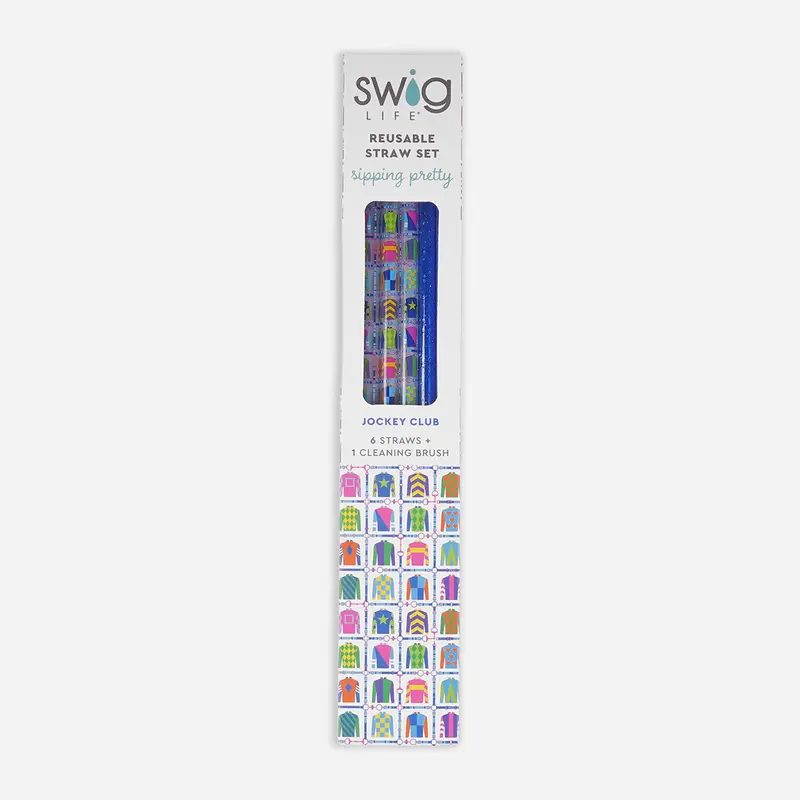Swig Jockey Silks Reusable Straw Set 1