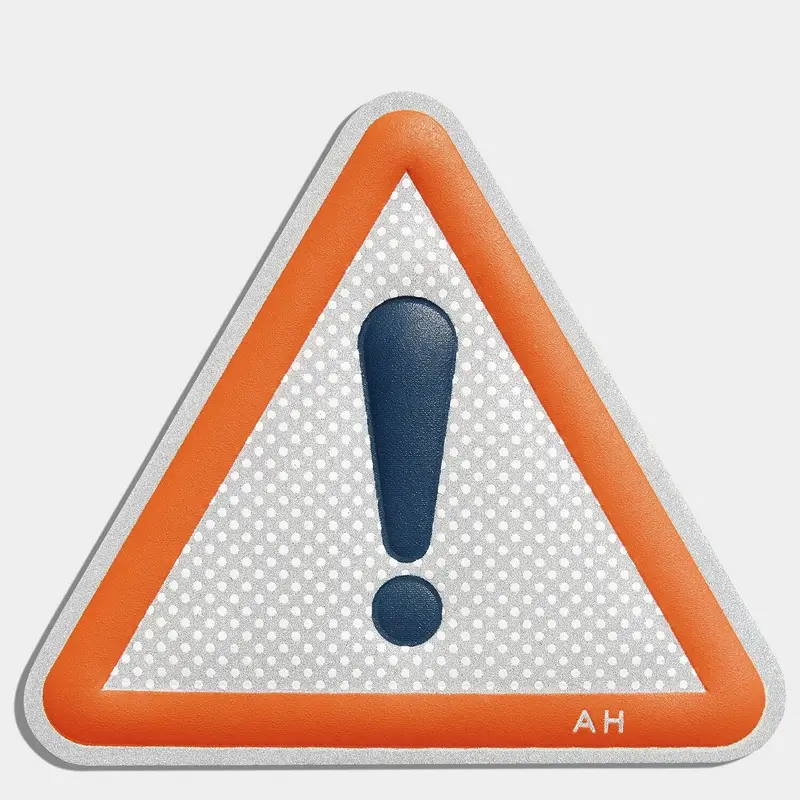 Warning Leather Sticker 1