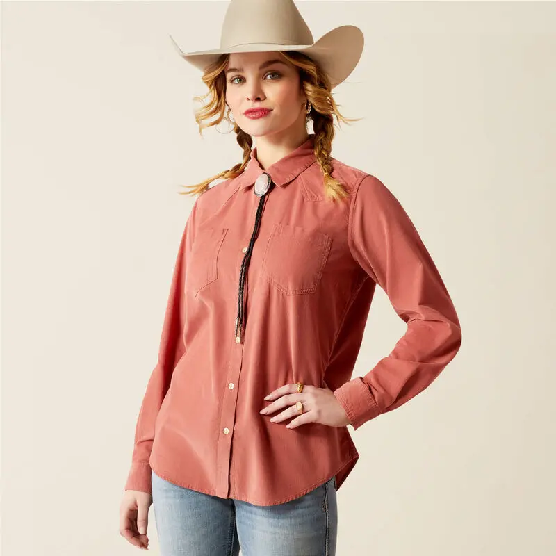 Women's Ariat Billie Jean Corded Long Sleeve Shirt 1