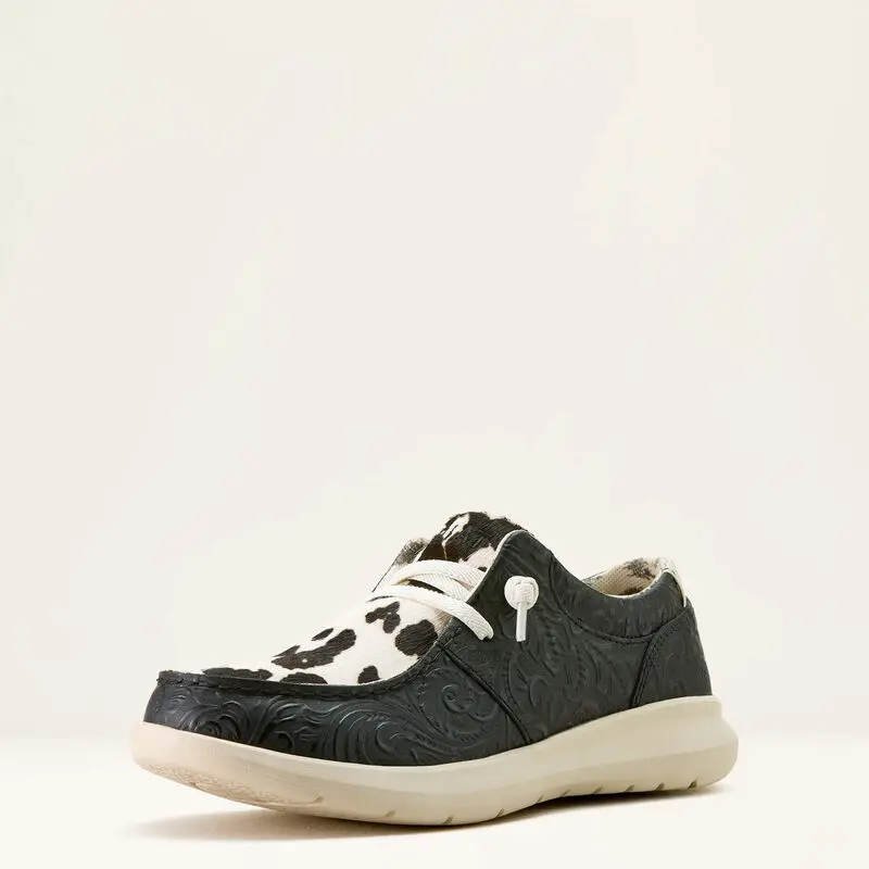 Women's Ariat Black Floral/Hair On Hilo 1