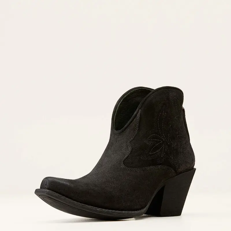 Women's Ariat Layla Black Suede Zip Bootie 1