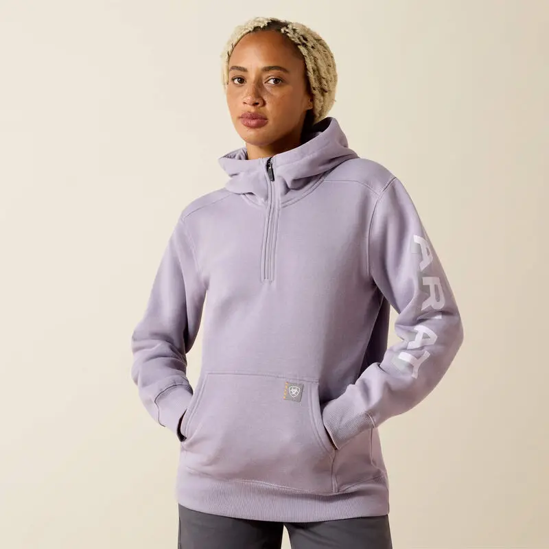 Women's Ariat Purple Lightweight Rebar 1/2 Sweatshirt 1