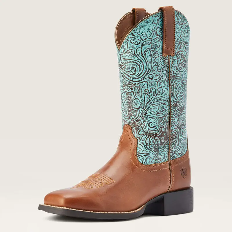 Women's Ariat Round Up Wide Square Toe Boot 1