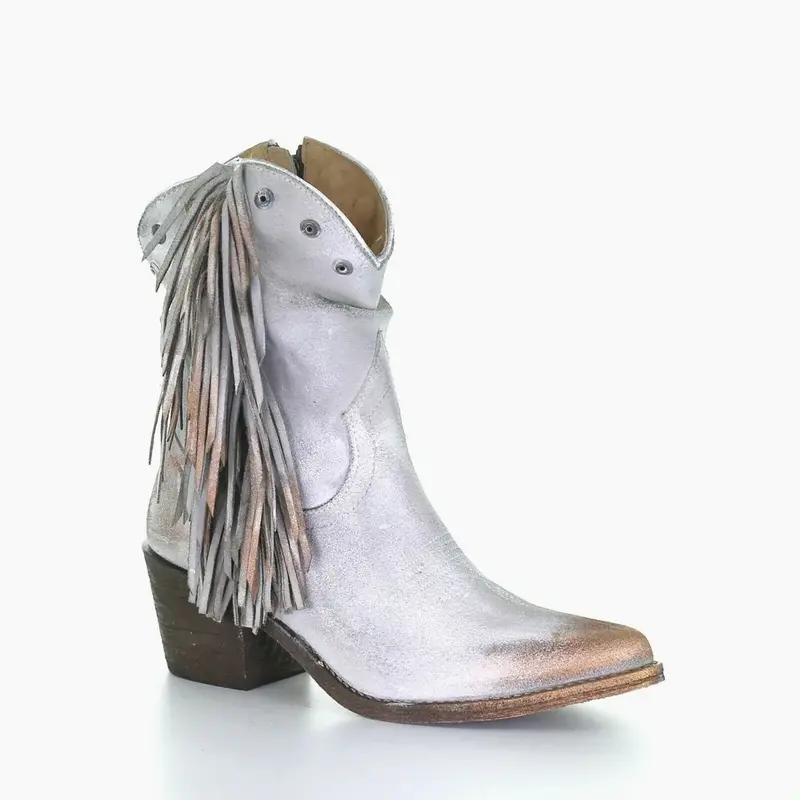 Women's Circle G Grey Stud & Fringe Ankle Boot 1