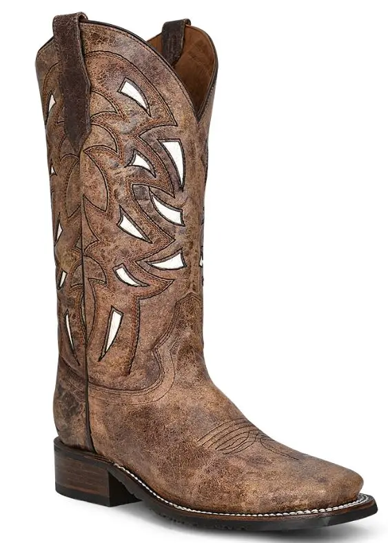 Women's Circle G Nut Inlay Embroidery And Rubber Sole Boot 1