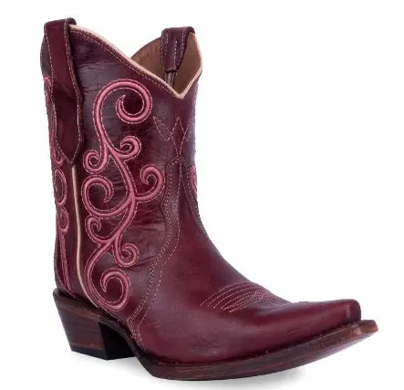 Women's Circle G Pink Embroidered Boot 1