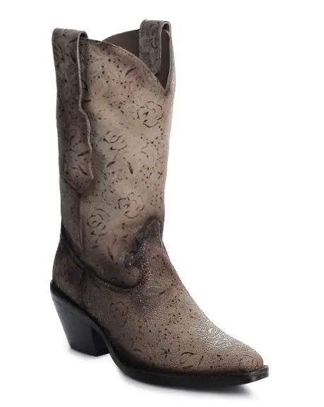 Women's Circle G Sand Stamped Floral Boot 1