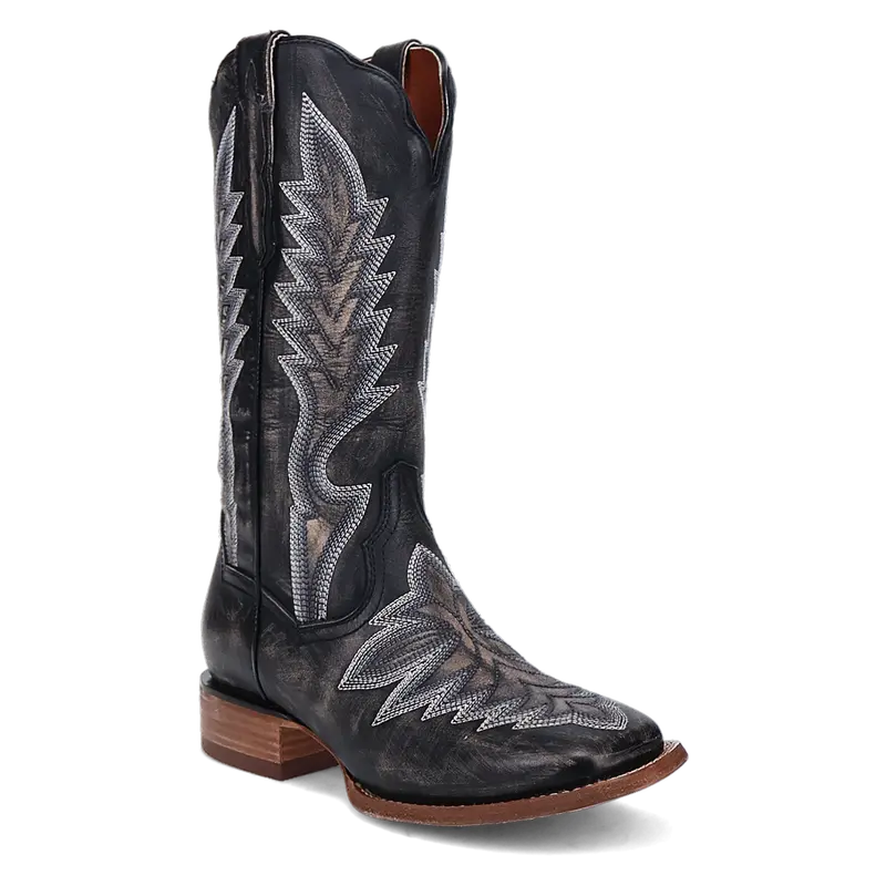 Women's Dan Post Gracey Distressed Black Boot 1