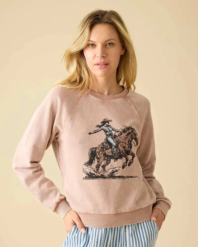 Women's Flag & Anthem Cowgirl Graphic Crewneck 1