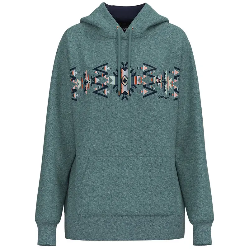 Women's Hooey Legendary Blue Aztec Sweatshirt 1